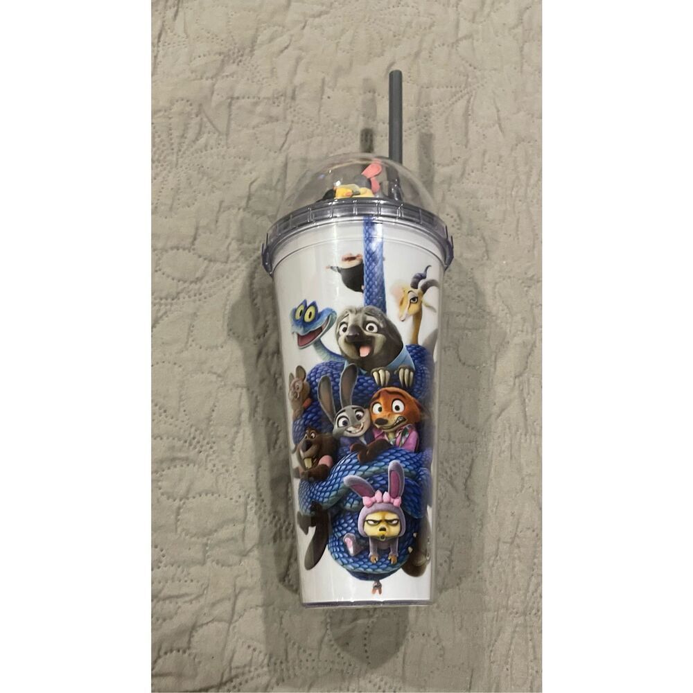 Zootopia 2 Disney Theater Bubble Cup Characters Straw Plastic